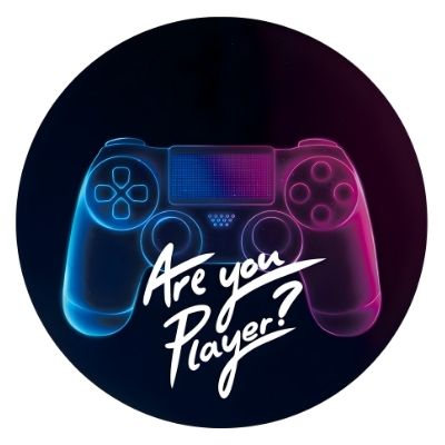 Herní podložka pod židli s LED – Neonový gamepad, průměr 120 cm, 4 mm
